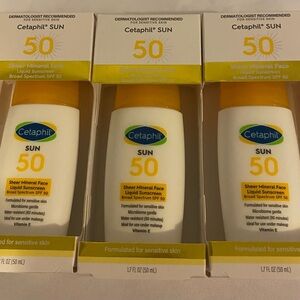 3 Boxes Cetaphil Sun SPF 50 Light Sunscreen New Sealed in Boxes